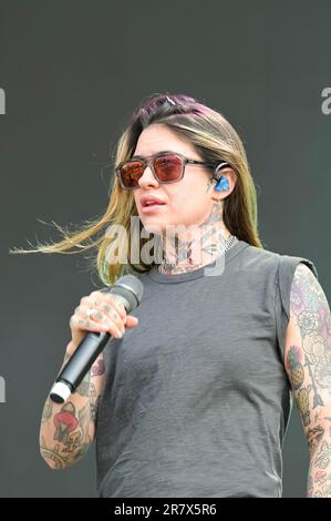 Morgan Wade si esibisce durante il giorno 2 del 2023 Bonnaroo Music & Arts Festival il 16 giugno 2023 a Manchester, Tennessee. Foto: Darren Eagles/imageSPACE/MediaPunch Foto Stock