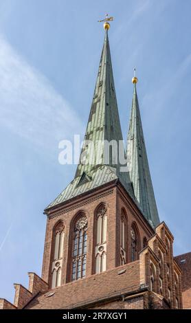 St La chiesa di Nicholas (Nikolaikirche), la più antica di Berlino, in Germania Foto Stock