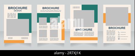 Design della brochure promozionale bianco del museo di arte moderna Illustrazione Vettoriale