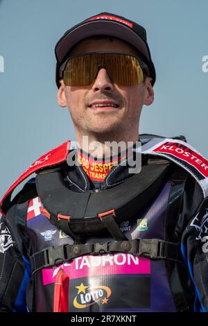 Czestochowa, Polonia. 18th giugno, 2023. Leon Madsen #30 della Danimarca durante il TAURON Speedway Euro Championship 2023 Round 1 all'Arena Zielona-Energia.com a CZ?stochowa, Polonia il 17 giugno 2023 (Foto di Andrew SURMA/ Credit: Sipa USA/Alamy Live News Foto Stock
