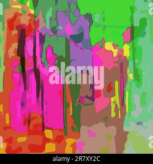 Vector Illustration Abstract Network Design intricato Splash più colori arcobaleno moderna Urban Painting Illustrazione Vettoriale