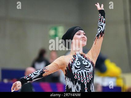 Berlino, Germania. 17th giugno, 2023. Sport per disabili: Olimpiadi speciali, Giochi del mondo, ginnastica ritmica, Nadezhda Palkina, Kazakistan. Credit: Soeren Stache/dpa/Alamy Live News Foto Stock