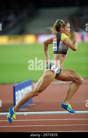 Ruth Sophia Spelmeyer partecipa ai 400 metri del World Athletics Championships London 2017. Foto Stock