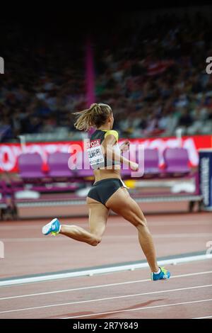 Ruth Sophia Spelmeyer partecipa ai 400 metri del World Athletics Championships London 2017. Foto Stock