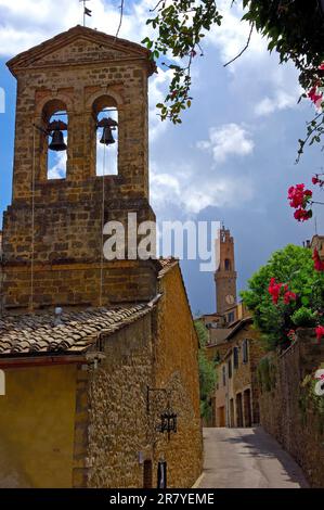 Montalcino, Val d'Orcia, Val d'Orcia, Patrimonio dell'Umanità dell'UNESCO, Provincia di Siena, Toscana, paesaggio toscano, Italia Foto Stock