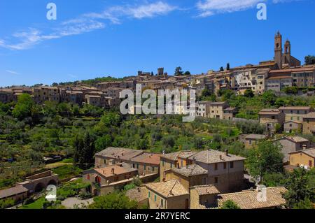 Montalcino, Val d'Orcia, Val d'Orcia, Patrimonio dell'Umanità dell'UNESCO, Provincia di Siena, Toscana, paesaggio toscano, Italia Foto Stock