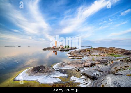 Al faro di Söderskär, Porvoo, Finlandia Foto Stock