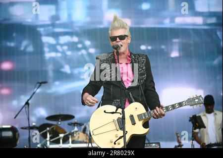 Sigue Sigue Sputnik si esibisce al Lets Rock Leeds 80s Festival , Leeds UK , 17.06.2023 Foto Stock