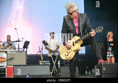 Sigue Sigue Sputnik si esibisce al Lets Rock Leeds 80s Festival , Leeds UK , 17.06.2023 Foto Stock