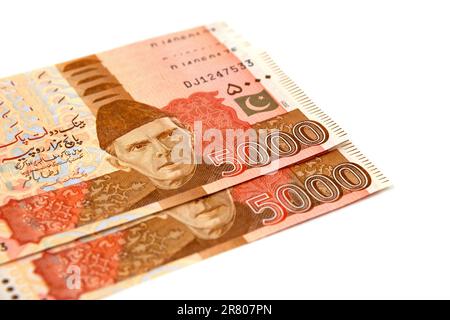 Banconote in rupie pakistane Foto Stock