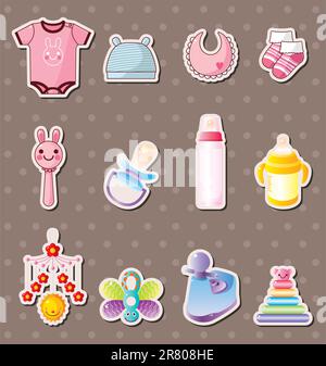 adesivi per bambini Illustrazione Vettoriale