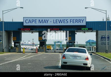 New Jersey, U.S.A - 18 giugno 2023 - l'ingresso al terminal dei traghetti Cape May - Lewes Foto Stock