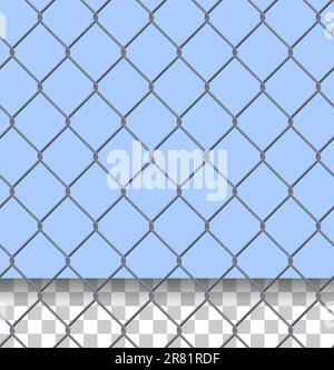 Stira la recinzione cablata come un motivo senza cuciture con o senza sfondo blu Illustrazione Vettoriale