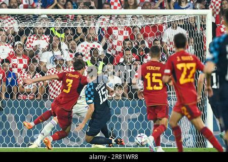 Rotterdam, Nizozemska. 18th giugno, 2023. 18.06.2023., stadion Feyenoord 'De Kuip', Rotterdam, Nizozemska - UEFA Liga nacija, finale, Hrvatska - Spanjolska. Credit: Pixsell/Alamy Live News Foto Stock