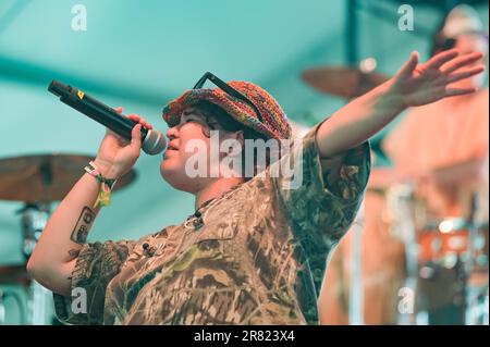 Manchester, Stati Uniti. 19th giugno, 2022. Remy Wolf suona durante il giorno 3 del 2023 Bonnaroo Music & Arts Festival il 17 giugno 2023 a Manchester, Tennessee. Photo: Darren Eagles/imageSPACE Credit: Imagespace/Alamy Live News Foto Stock