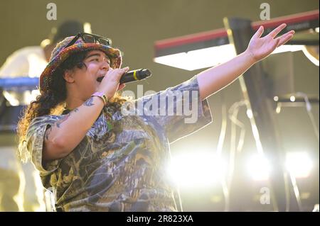 Manchester, Stati Uniti. 19th giugno, 2022. Remy Wolf suona durante il giorno 3 del 2023 Bonnaroo Music & Arts Festival il 17 giugno 2023 a Manchester, Tennessee. Photo: Darren Eagles/imageSPACE Credit: Imagespace/Alamy Live News Foto Stock