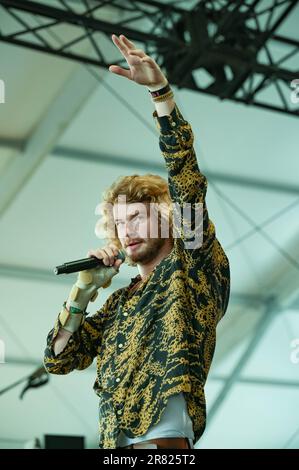 Yung Grey si esibisce durante il giorno 3 del 2023 Bonnaroo Music & Arts Festival il 17 giugno 2023 a Manchester, Tennessee. Foto: Darren Eagles/imageSPACE /Sipa USA Foto Stock