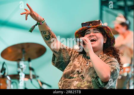 Remy Wolf suona durante il giorno 3 del 2023 Bonnaroo Music & Arts Festival il 17 giugno 2023 a Manchester, Tennessee. Foto: Darren Eagles/imageSPACE /Sipa USA Foto Stock