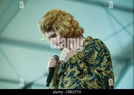 Yung Grey si esibisce durante il giorno 3 del 2023 Bonnaroo Music & Arts Festival il 17 giugno 2023 a Manchester, Tennessee. Foto: Darren Eagles/imageSPACE /Sipa USA Foto Stock