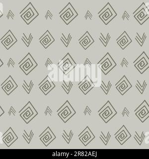 Disegno geometrico astratto con linee, rombo. Sfondo vettoriale senza giunture. Illustrazione Vettoriale