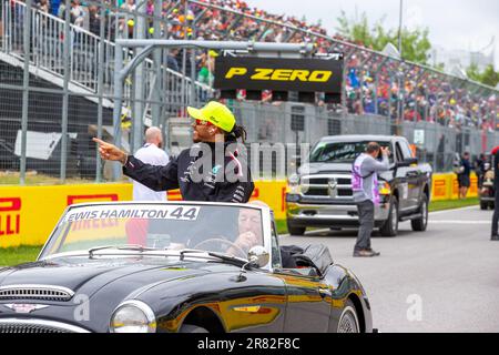 Lewis Hamilton (GBR) Mercedes W14 e Performance durante la Pre Race di domenica 18th giugno - FORMULA 1 PIRELLI GRAND PRIX DU CANADA 2023 - dal 15th al 18th Foto Stock