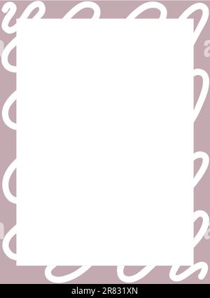 Cornice rettangolare vettoriale su sfondo bianco. Illustrazione Vettoriale