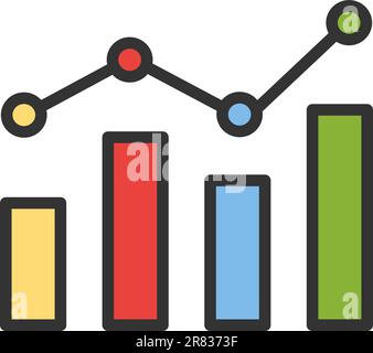 Immagine vettoriale dell'icona grafico a barre. Illustrazione Vettoriale