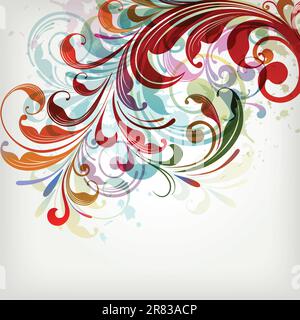 Illustrazione di sfondo floreale Illustrazione Vettoriale