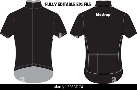 Maglia ciclabile Mock up Illustrazione Vettoriale