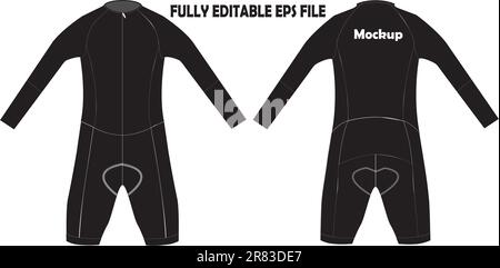 Tuta ciclabile Mock up Illustrazione Vettoriale