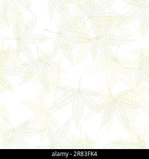 Foglie di canapa seamless pattern, vettore, EPS8 Illustrazione Vettoriale