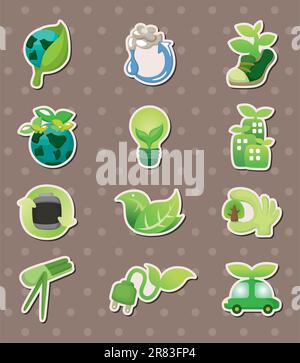 adesivi eco Illustrazione Vettoriale