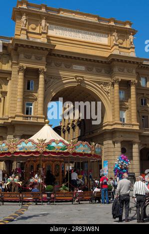 Firenze, Piazza della Repubblica, piazza della Repubblica, Toscana, Italia Foto Stock