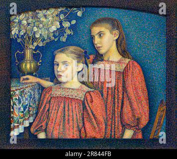 The Two Sisters, The Serruys Sisters, Georges Lemmen, 1894, Indianapolis Museum of Art, Indianapolis, Indiana, USA, Nord America Foto Stock