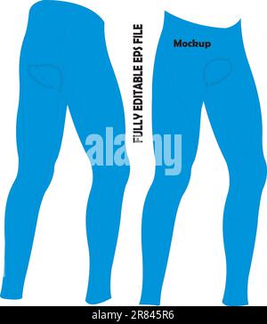 Tights ciclabili Mock up Illustrazione Vettoriale