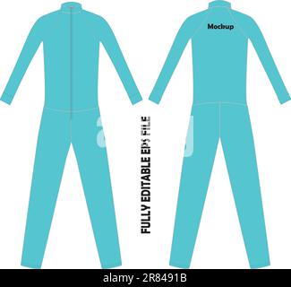 Tuta ciclabile Mock up Illustrazione Vettoriale