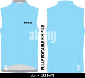Maglia ciclabile Mock up Illustrazione Vettoriale