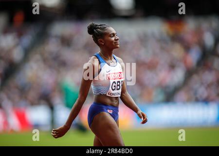 Dina ASHER-SMITH partecipa alla staffetta 4x100 m al World Athletics Championships London 2017. Foto Stock