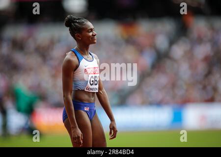 Dina ASHER-SMITH partecipa alla staffetta 4x100 m al World Athletics Championships London 2017. Foto Stock