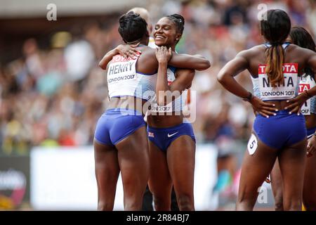 Dina ASHER-SMITH partecipa alla staffetta 4x100 m al World Athletics Championships London 2017. Foto Stock