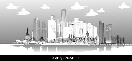 Illustrazione di Kham Fah Bangkok Illustrazione Vettoriale