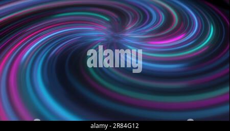 Astratto viola e blu multicolori luminosi linee vorticose e luminose sfondo astratto. Foto Stock
