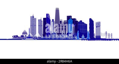 Illustrazione di Kham Fah Bangkok Illustrazione Vettoriale