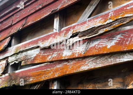 Edifici fatiscenti, Chaytors Mill, vicino a Blenheim, Marlborough, South Island, Nuova Zelanda Foto Stock