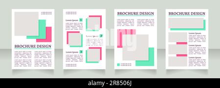 Art Museum mostra programma bianco brochure layout design Illustrazione Vettoriale