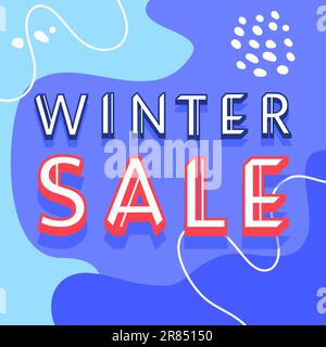 Promozione inverno banner colorato Illustrazione Vettoriale