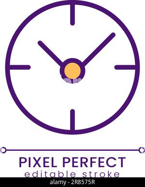 Icona colore RGB perfetto pixel orologio Illustrazione Vettoriale