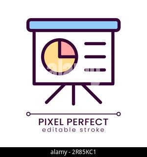 Icona del colore RGB perfetto per pixel della scheda di presentazione Illustrazione Vettoriale