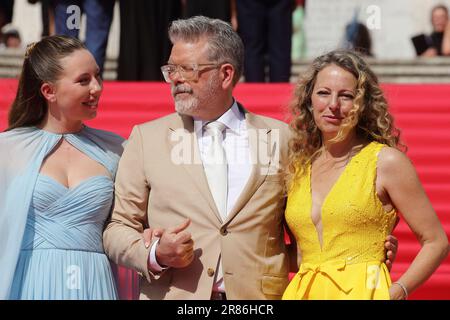 19 giugno 2023 - Mission Impossible Dead Reckoning Part. 1, Rome Photocall a Spanish Steps con TOM CRUSIE, HAYKEY ATWELL, SIMON PEFF, VANESSA KIRBY, POM KLEMENTIEFF, GREG TARZAN DAVIS, SHEA WHIGHAM, ESAI MORALES, REBECCA FERGUSON, CARY ELWES, HENRY CZMY, MARIELA GARRIGA e la regista CHRISTOPHER McQuarie. Roma, Italia. Â EvandroInetti via ZUMA Wire (Credit Image: © Evandro Inetti/ZUMA Press Wire) SOLO PER USO EDITORIALE! Non per USO commerciale! Foto Stock