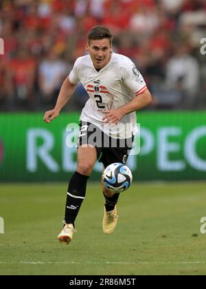 BRUXELLES - Maximilian Wober d'Austria durante la partita di qualificazione UEFA EURO 2024 tra Belgio e Austria allo Stadio King Baudouin il 17 giugno 2023 a Bruxelles, Belgio. AP | altezza olandese | GERRIT DI COLONIA Foto Stock